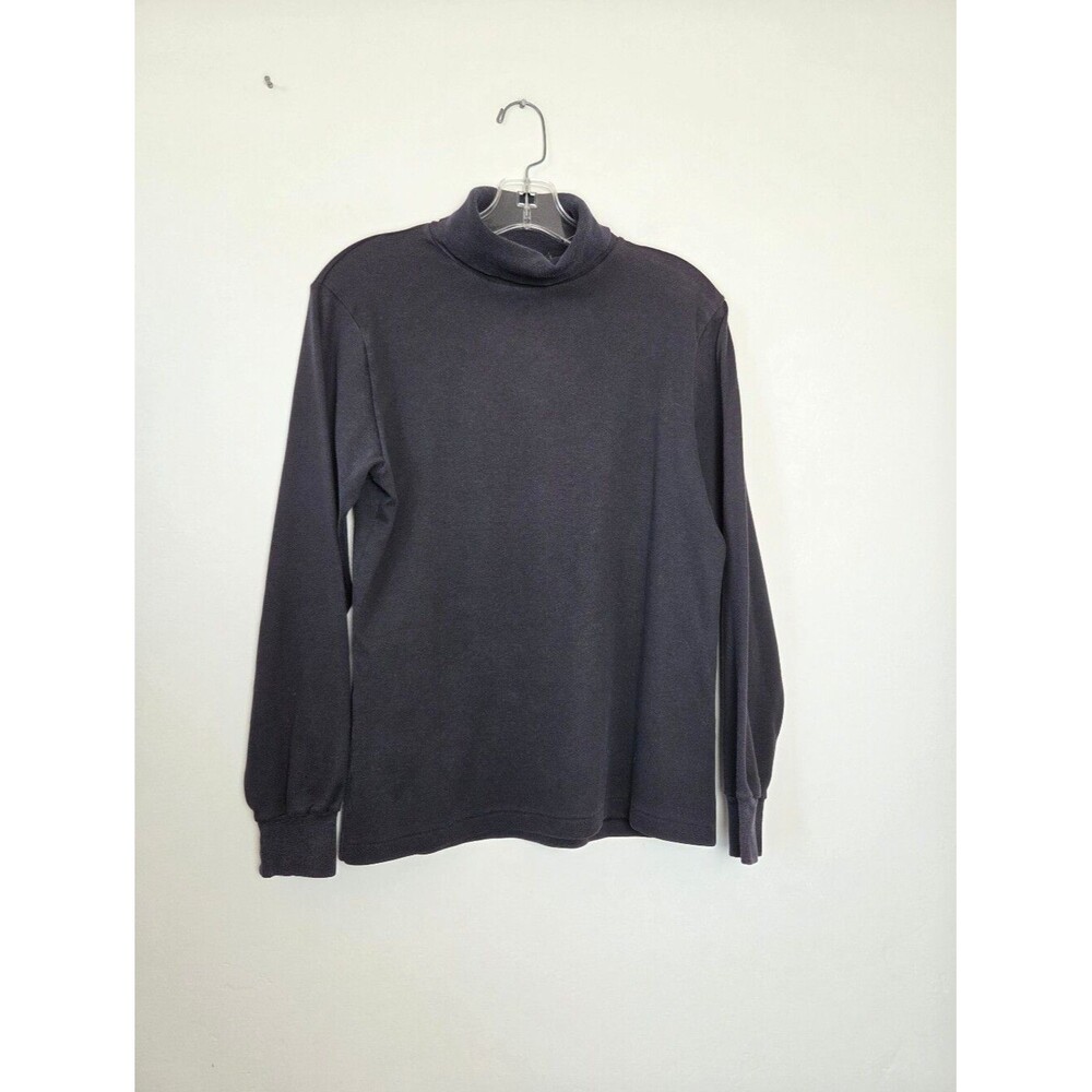 Vintage Woolrich Turtleneck Rollneck Shirt 100% Cotton Made In Usa Navy Blue XL